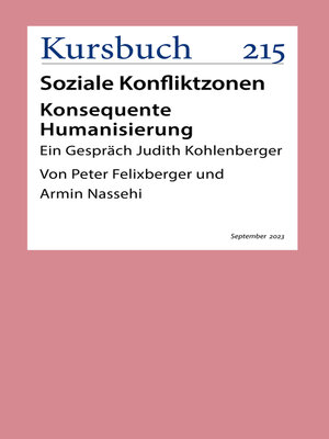 cover image of Konsequente Humanisierung